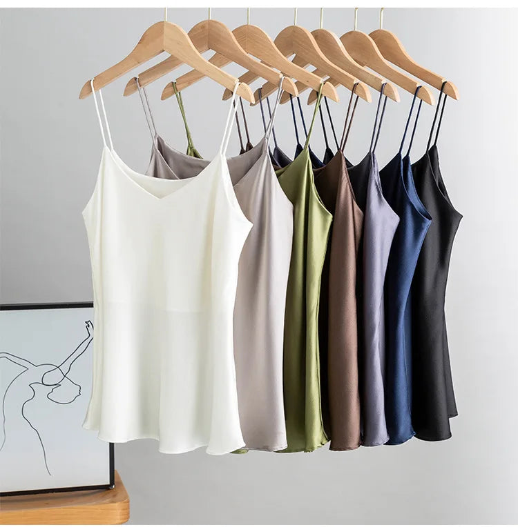 Double Layer Mulberry Silk Camisole Top