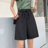 Women Ice Silk Loose Sports Shorts