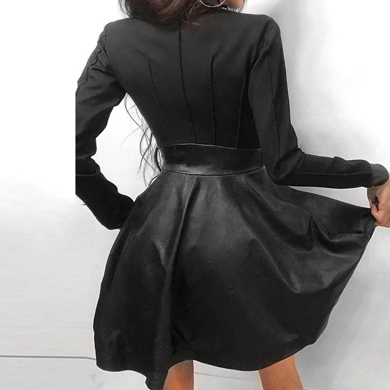 Women's Lace Patchwork Mini Dress