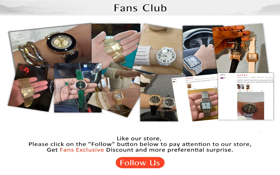 Gold Plated Square Ladies Quartz Watch