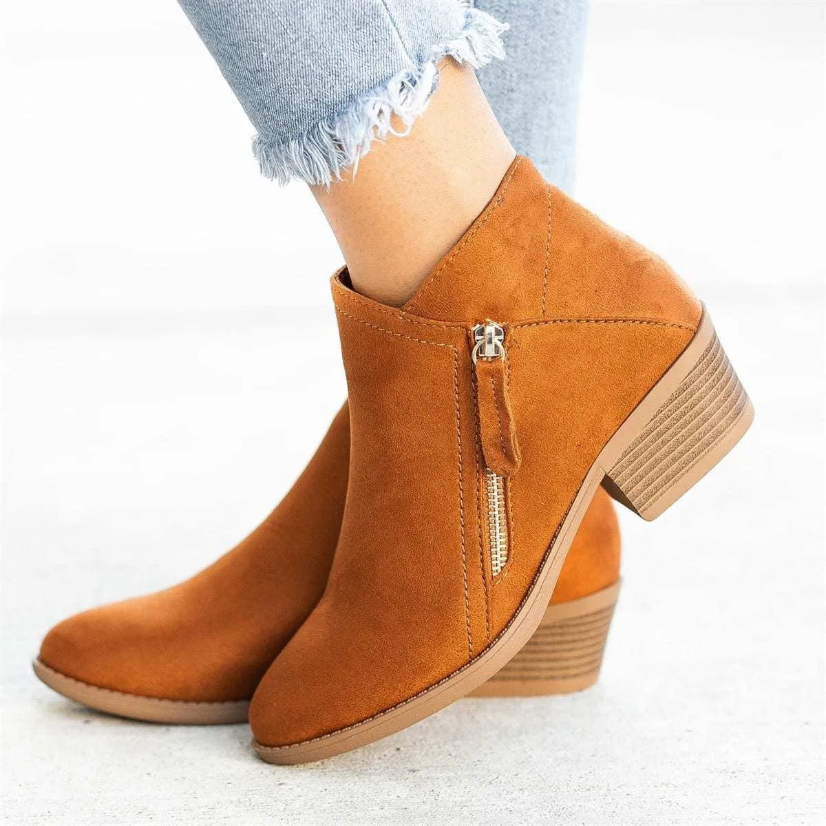 Women Mid Calf Boots Chunky Platform Boots