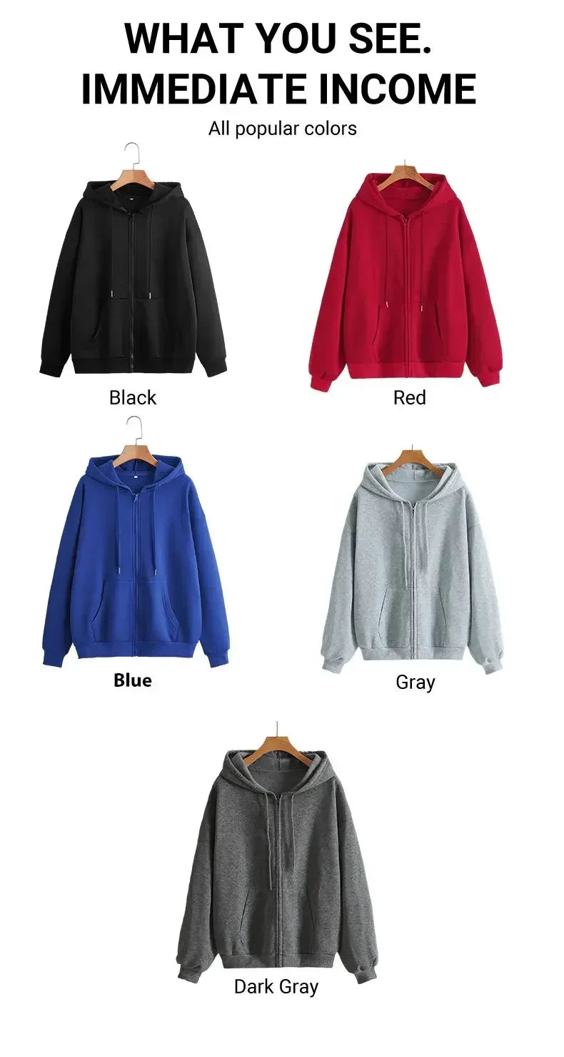 Women's Oversized Zip-Up Hoodie