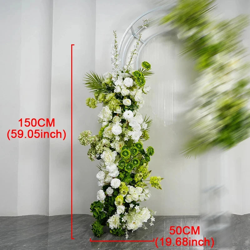 White Green Floral Arrangement Decor