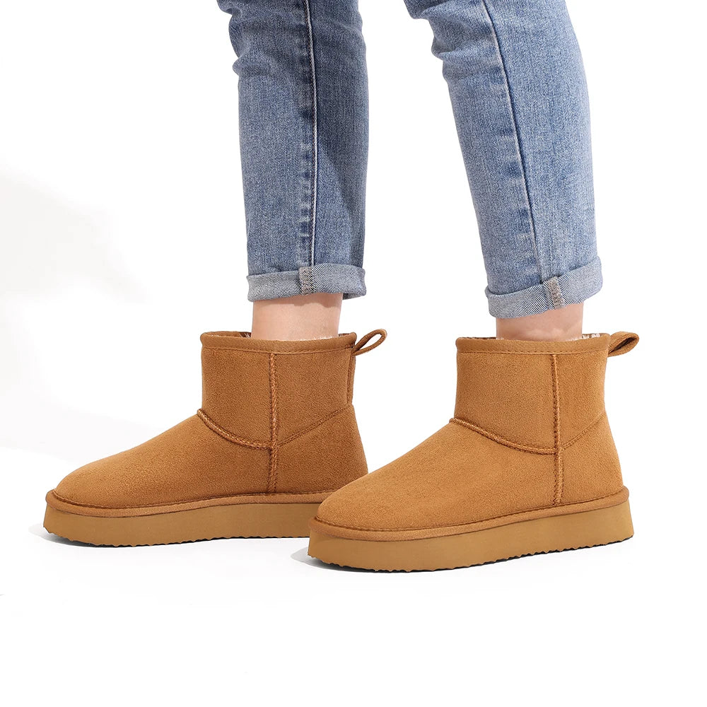 Evshine Memory Foam Ankle Boots – Waterproof Winter Snow Boots