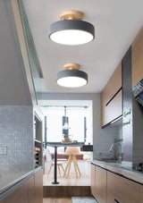 Nordic Wooden Ceiling Lamp