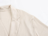 Wrinkled Suit Jacket Pant Set