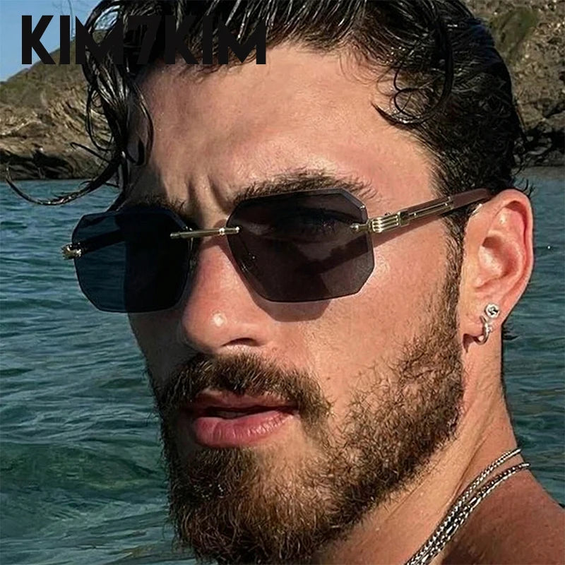 Elite Rimless Rectangle Sunglasses
