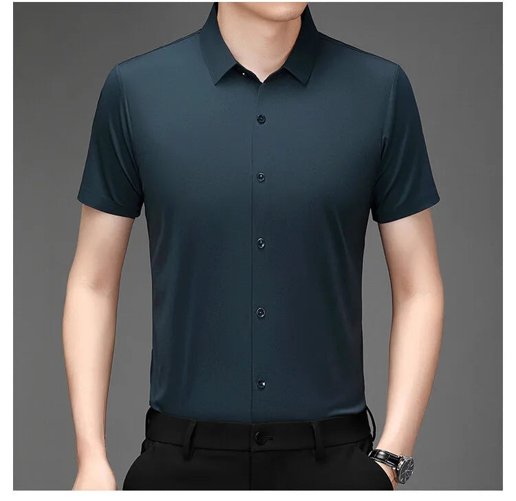 Men Stretch Short Sleeve Shirt