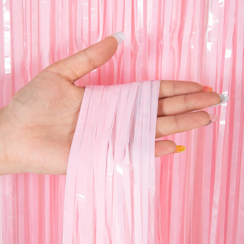 Foil Tinsel Fringe Curtain Backdrop