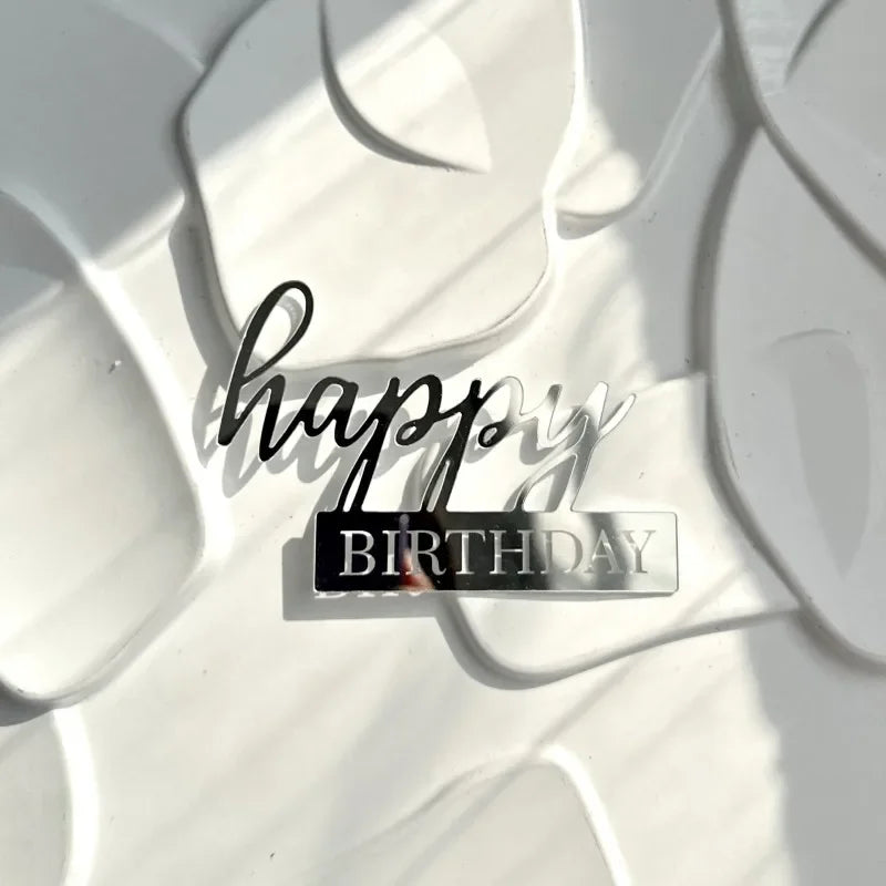 Happy Birthday Acrylic Cake Topper