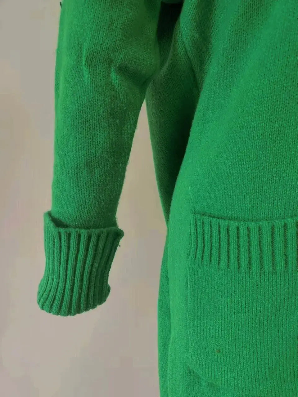 Women Long Pocket Knit Cardigan