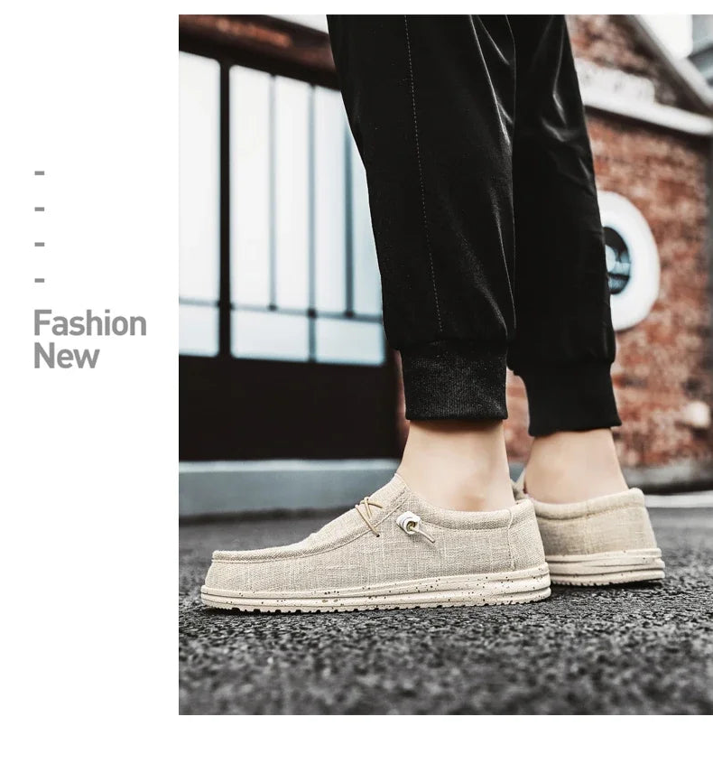 Men Casual Canvas Slip On Loafers