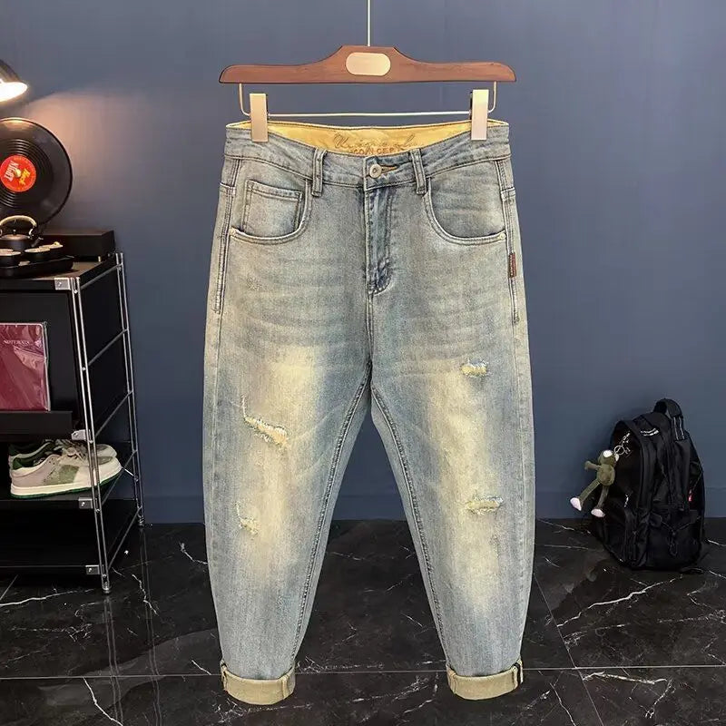 Men’s 2025 Ripped Vintage Jeans