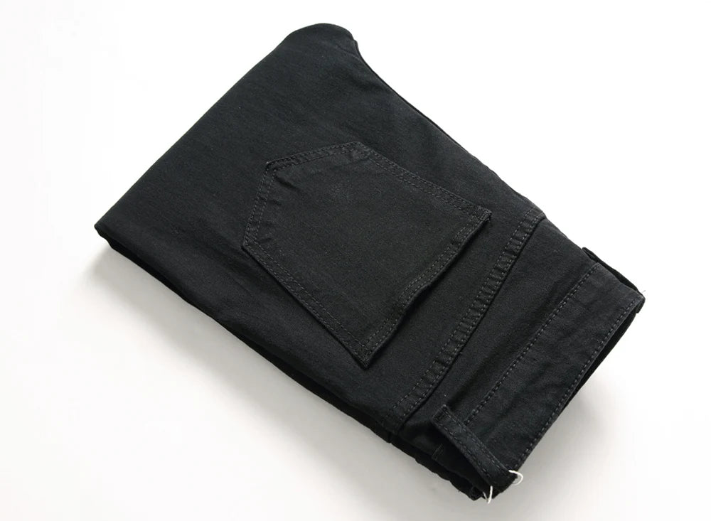Men’s Ripped Biker Skinny Jeans