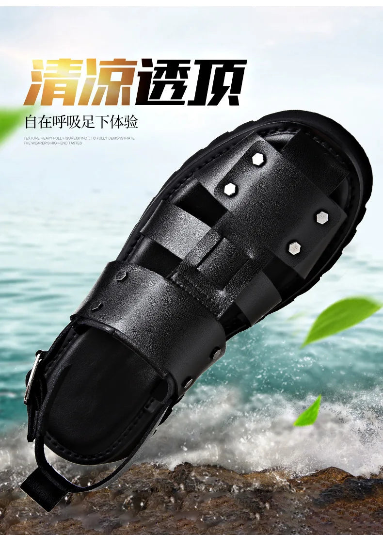 Executive Leather Gladiator Sandals