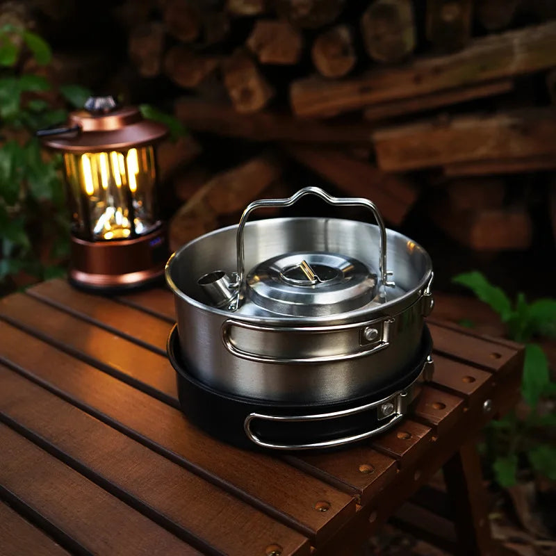Stainless Steel Camping Cookware Set
