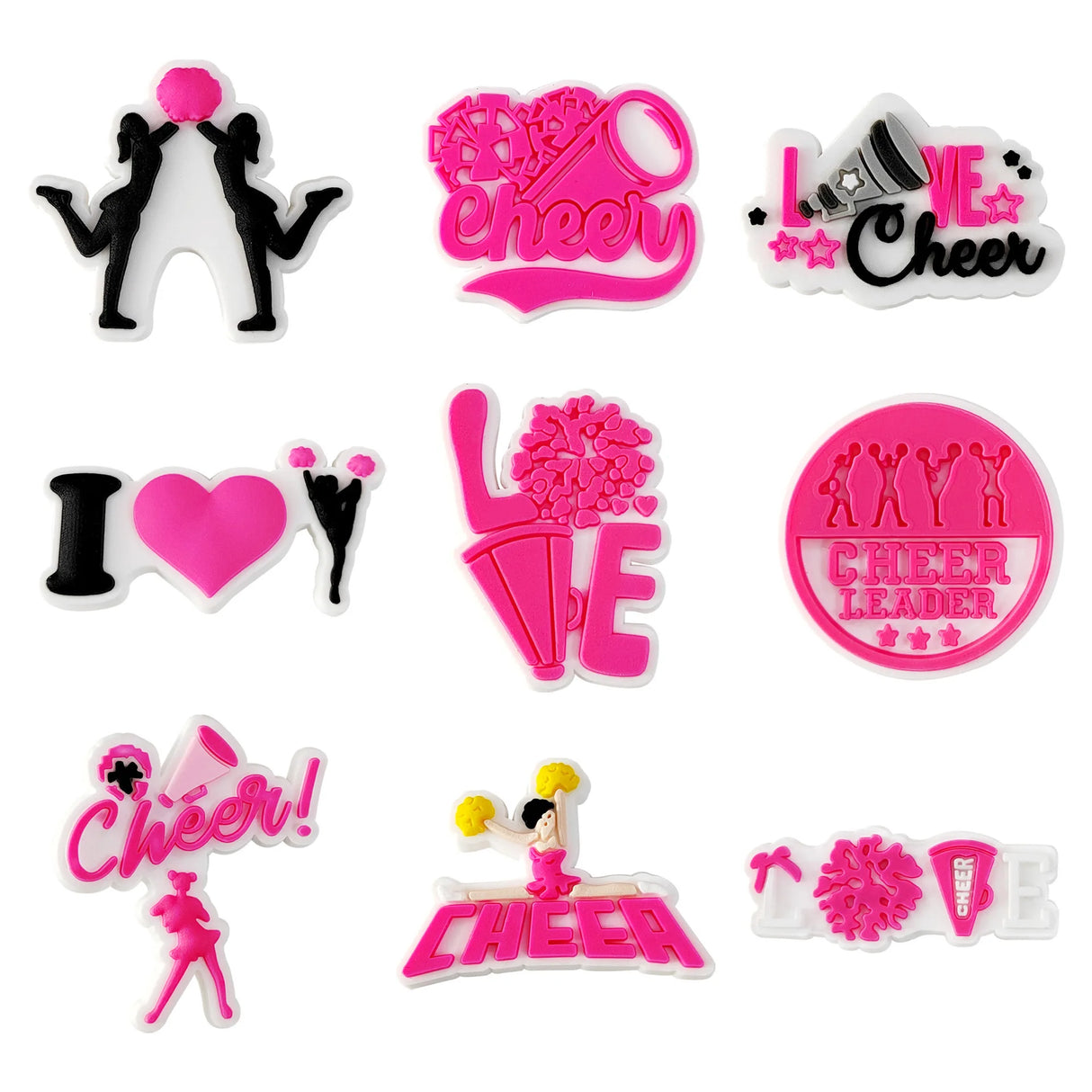 Women Cheerleader Shoe Charms Accessories