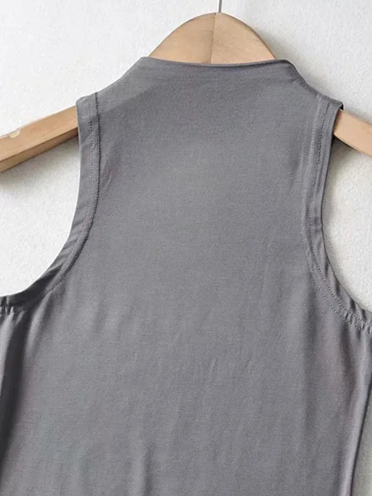 Solid Color Sleeveless Crop Tank Top