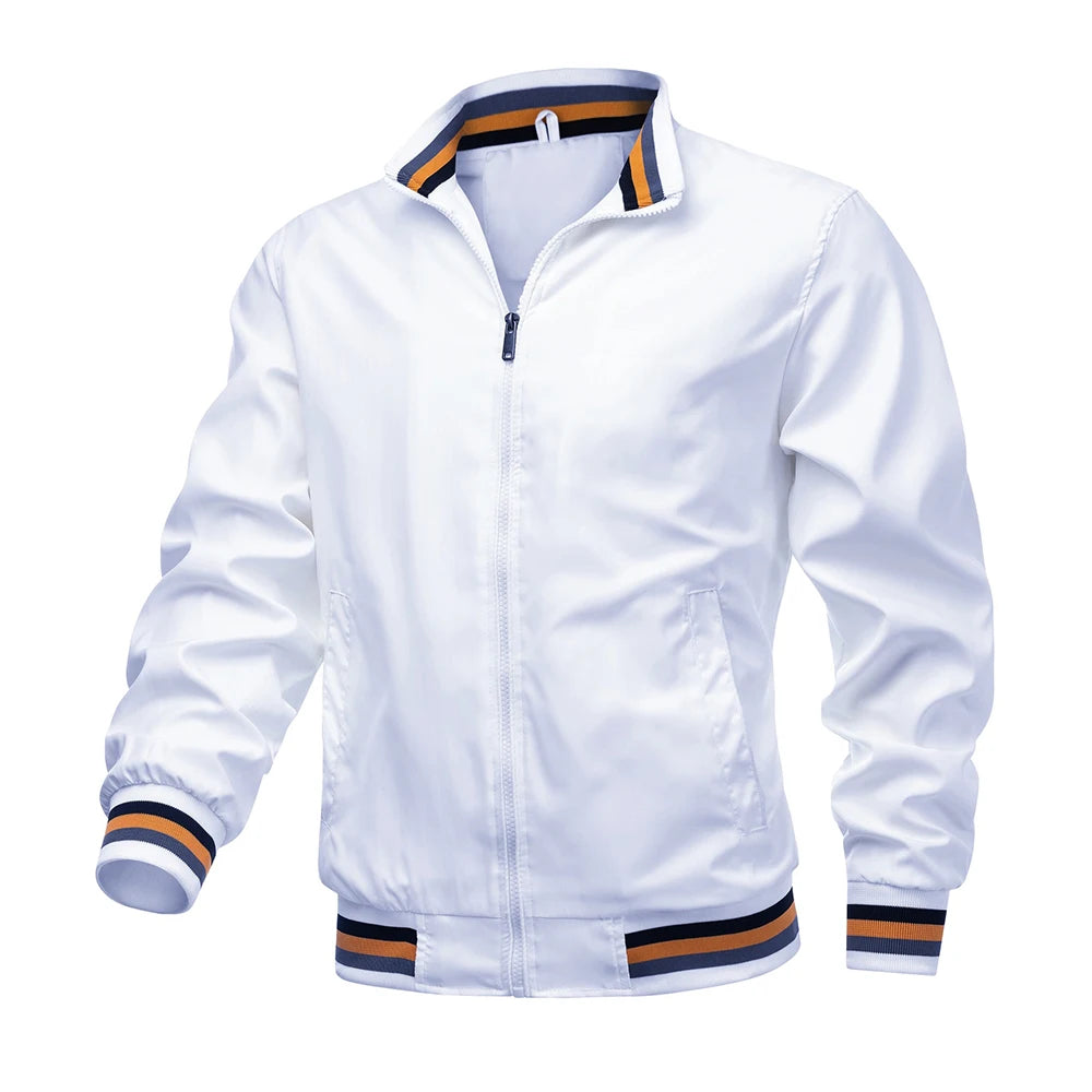 Men’s Solid Color Racing Windbreaker