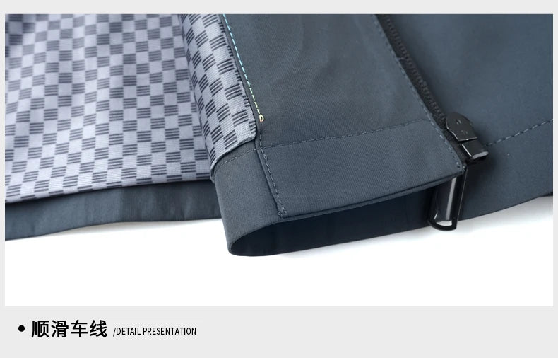 Men Stand Collar Zipper Jacket