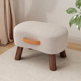 Wooden Fabric Footstool