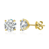 925 Sterling Silver Moissanite Stud Earrings