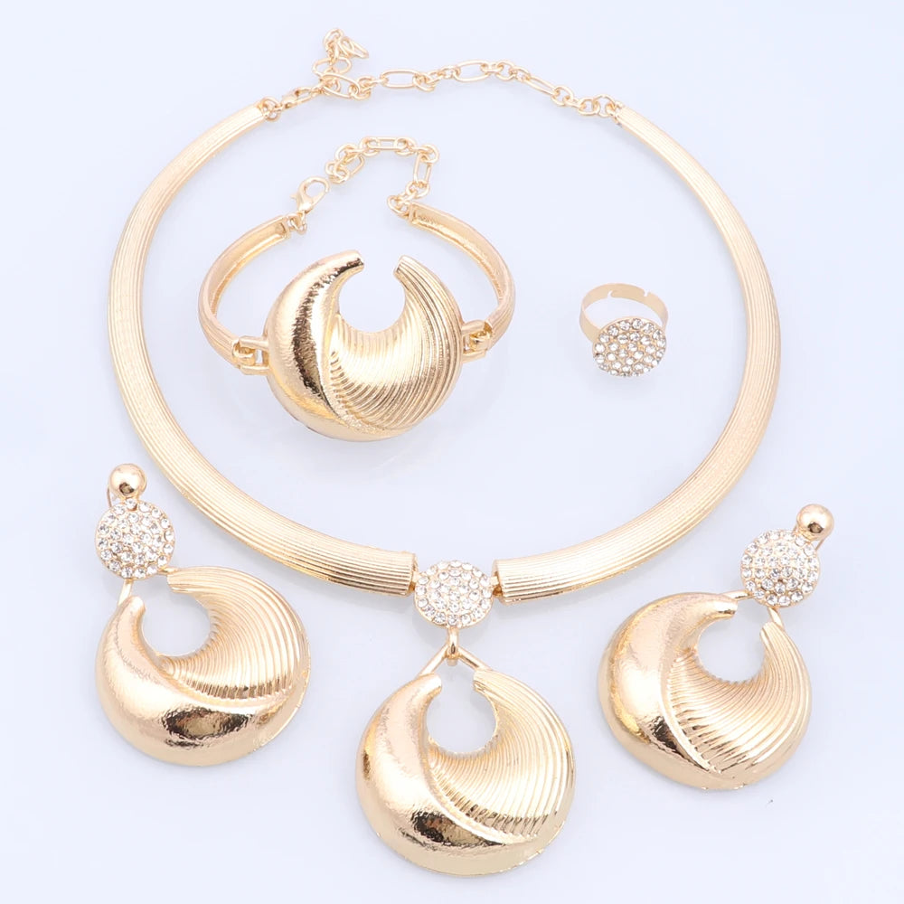 Dubai Silver Plated Luxury Jewelry Set