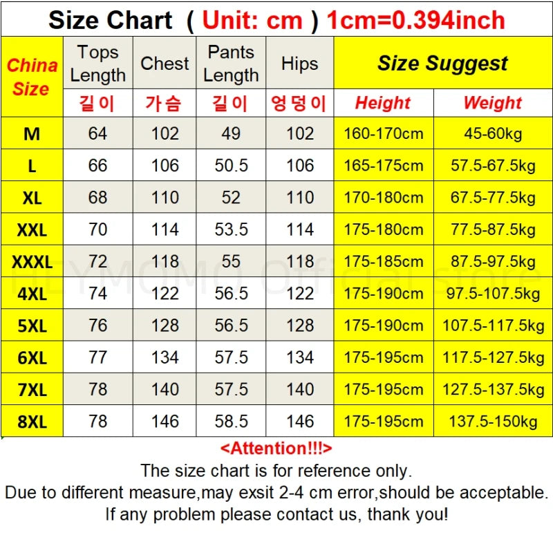 Men’s Plus Size Summer Tracksuit Set