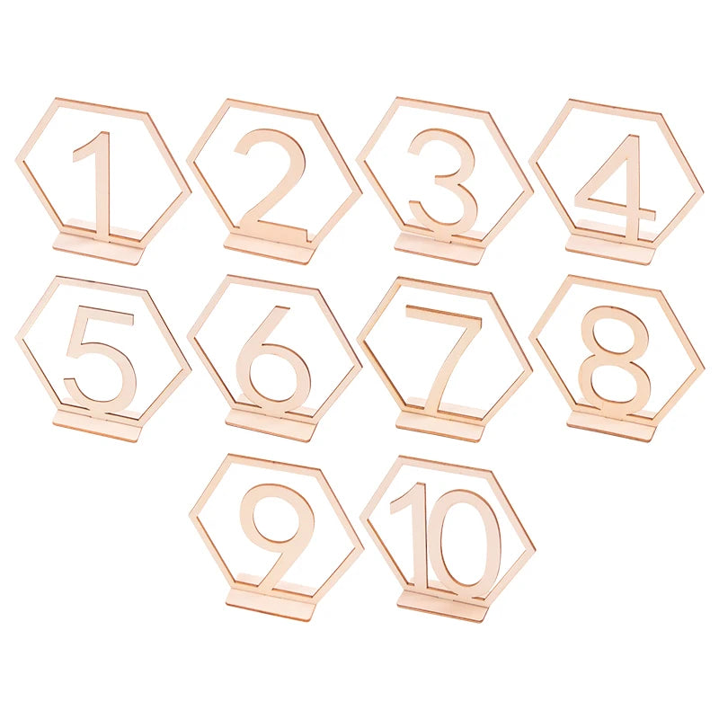 Wooden Wedding Table Numbers