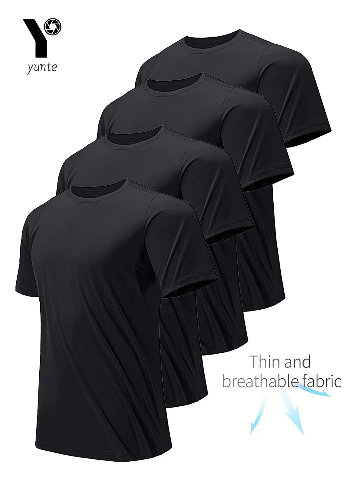 Men Quick Dry T-Shirt 4-Pack