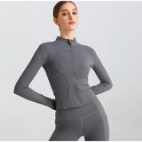 Women Slim Fit Zipper Yoga Jacket