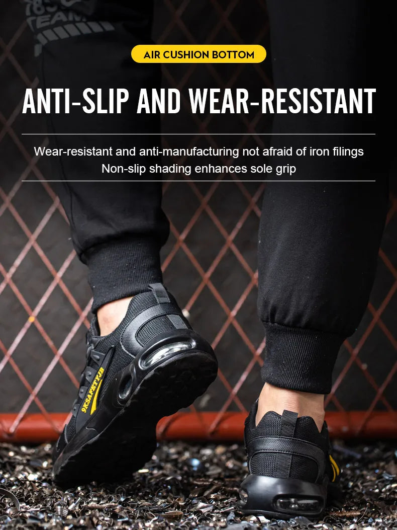 Men Air Cushion Safety Sneakers