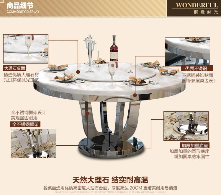 Rotating Metal Dining Table