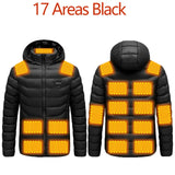 Men Heated Hooded Winter Parka