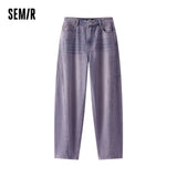 Women Vintage Cotton Wide Leg Jeans