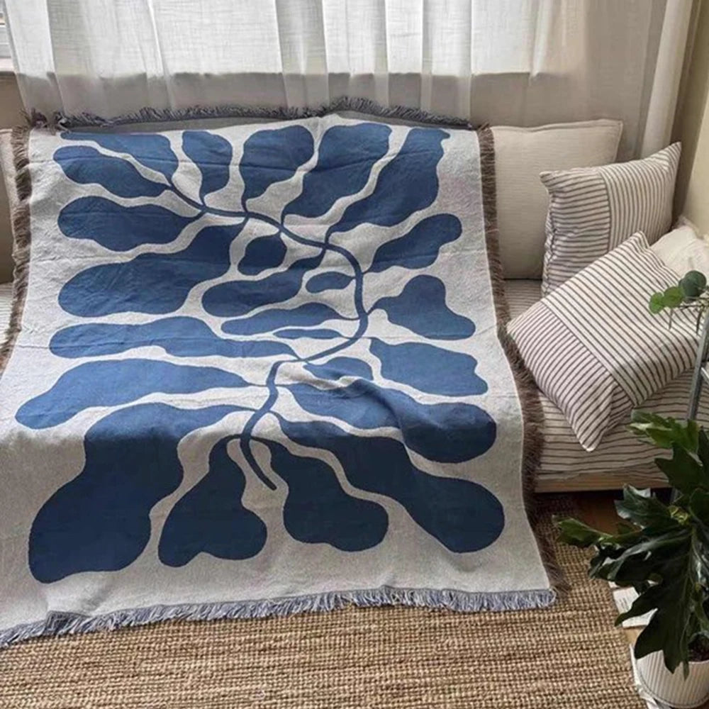 England Blue Sofa Blanket