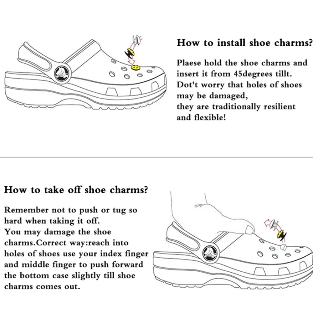 Women Food Egg Shoe Charms Fun Decoration Set