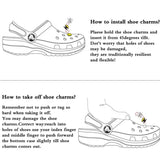 Women Food Egg Shoe Charms Fun Decoration Set