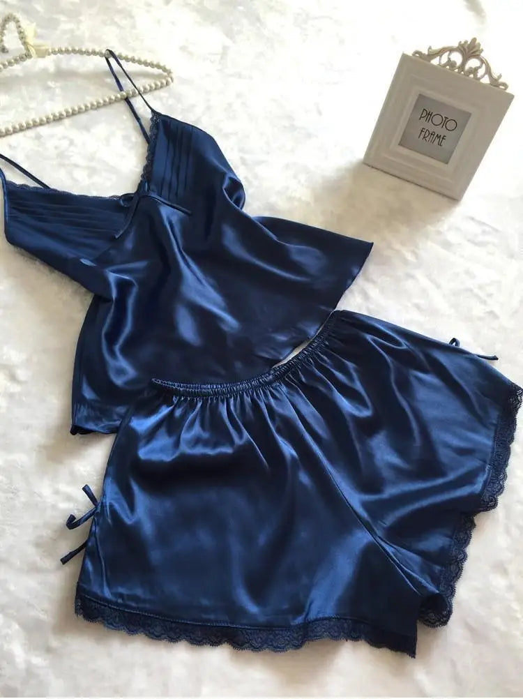Curvy Luxe Satin Pajama Set