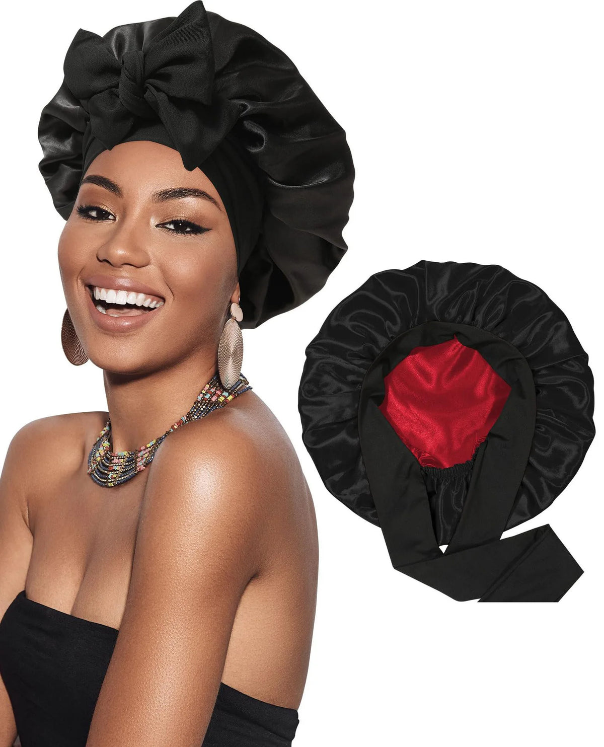 Double Layer Satin Bonnet