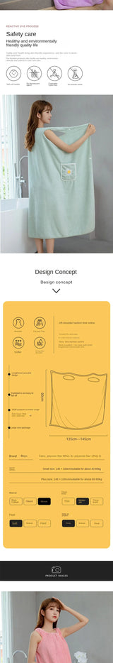 Wearable Bath Towel Wrap
