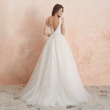 Women's Lace Applique Ball Gown