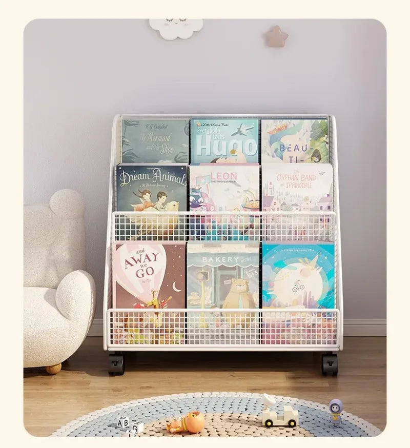 Kids Bookshelf Desk Organizer