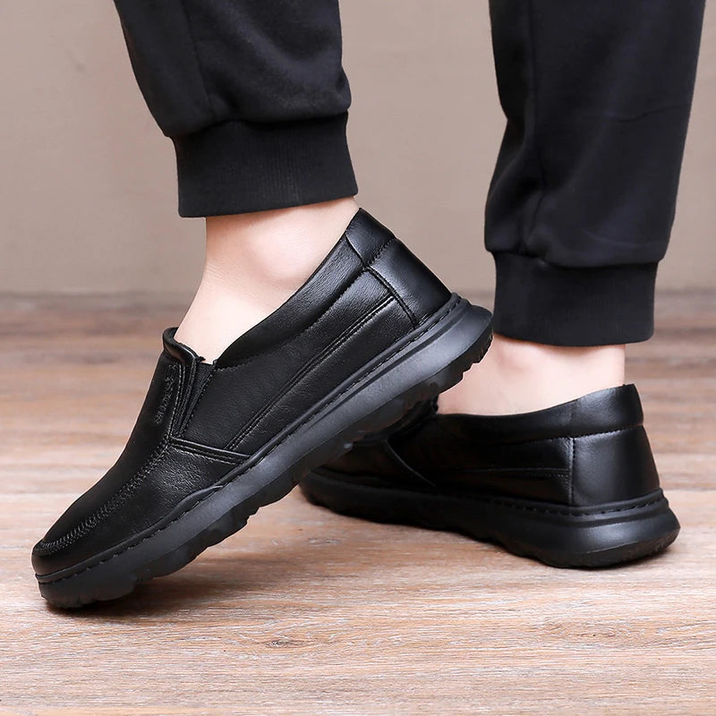 Men’s Light Leather Casual Loafers