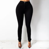 Women Elastic Office Jeans