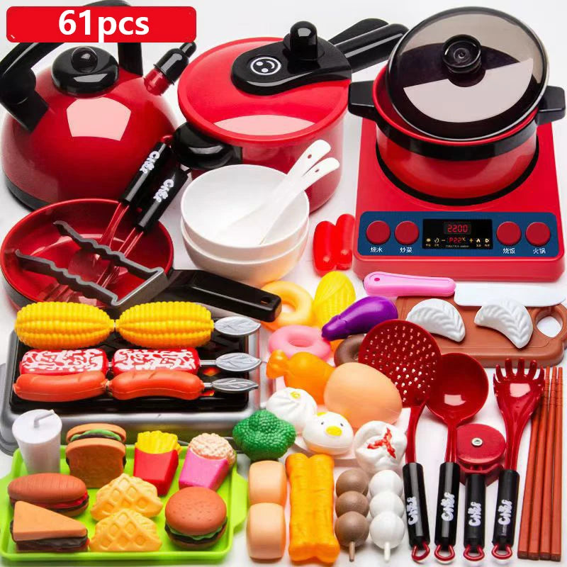 Kids Pretend Play BBQ Kitchen Toy Set