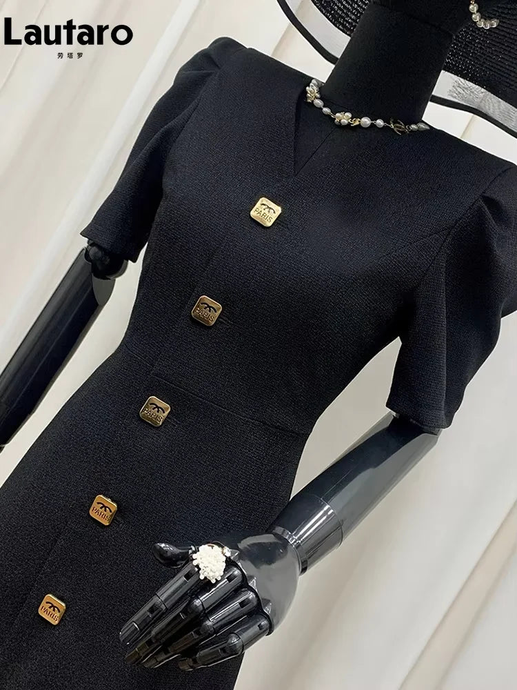 Women's Elegant V-Neck Fitted Dress