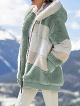 Women's Plus Size Long Teddy Bear Coat
