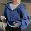 Women's Y2K Cropped Zip Hoodie