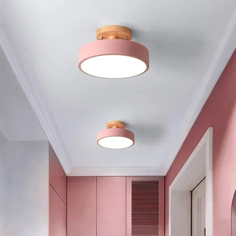 Nordic Wooden Ceiling Lamp